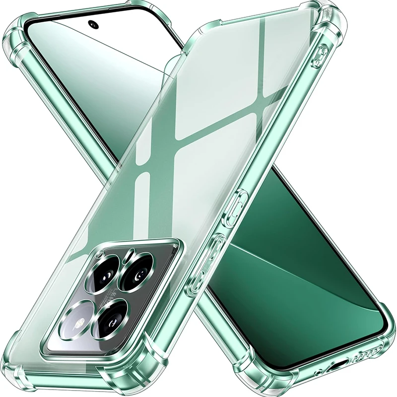 Luxus Klar Anti-drop Weiche Fall Für Xiaomi Mi 15 14 14T 13 13T 12 12T 11 11T Lite Pro Transparent Ultra Dünne Fällen Fall Image