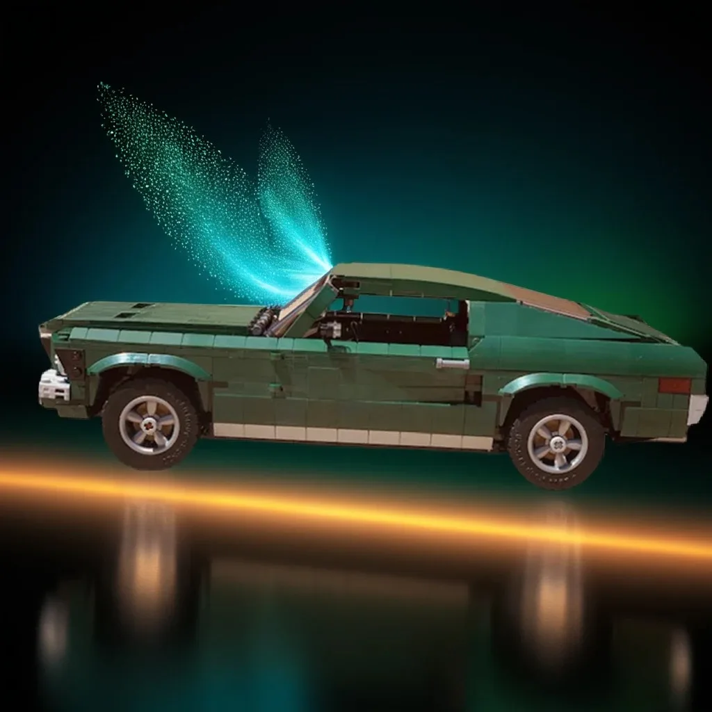 1400PCS MOC BULLITT Mustanger DIY Bullitt Edition Bildung Modell Bausteine Geburtstag Spielzeug Geschenk Image