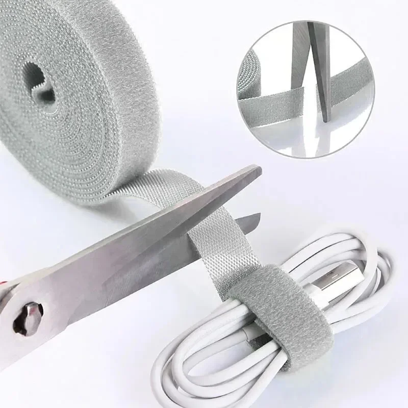 1M/3M/5M Nylon Kabel Management Band Kopfhörer Maus Kabel Protector USB Kabel Organizer draht Wickler Daten Kabel Zubehör Image