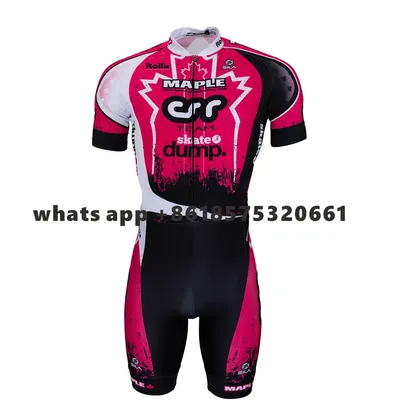 Maple Skeelerpak Team Skate Dump Pink BONT Racing Skinsuit Speed Inline Roller Skate Skinsuit Fast Skating Triathlon Ciclismo
