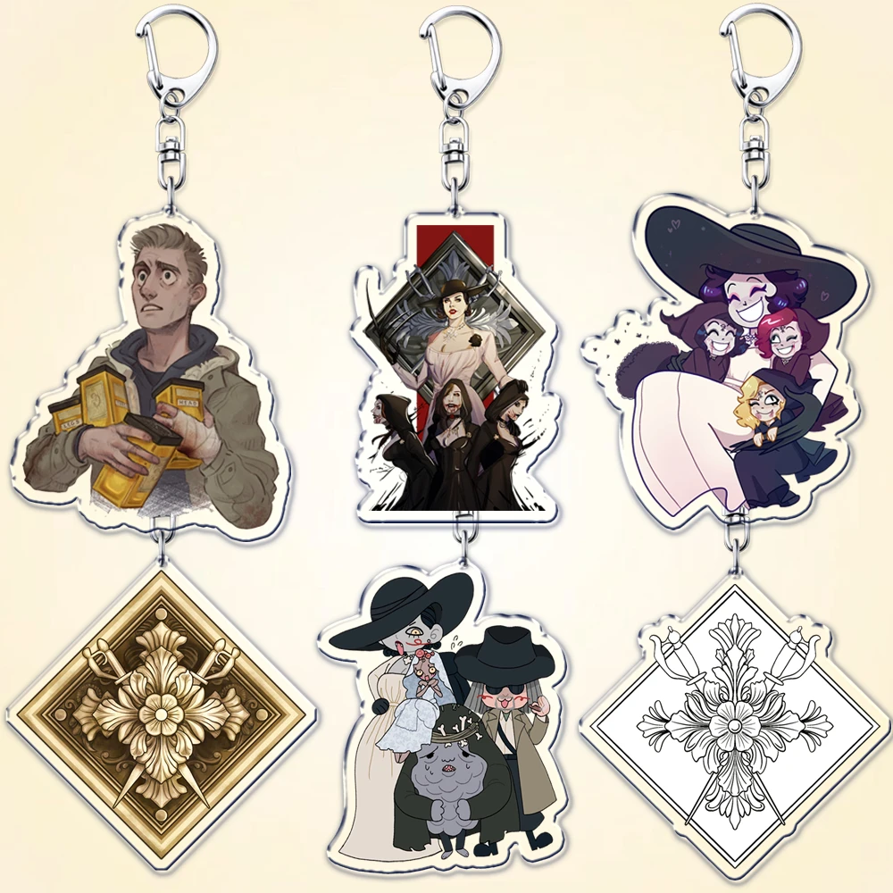 Hot Game Lady Haus Dimitrescu Schlüsselanhänger für Damen, Accessoires, Vampir-Schlüsselanhänger, Fans, Freunde, Geschenke Image