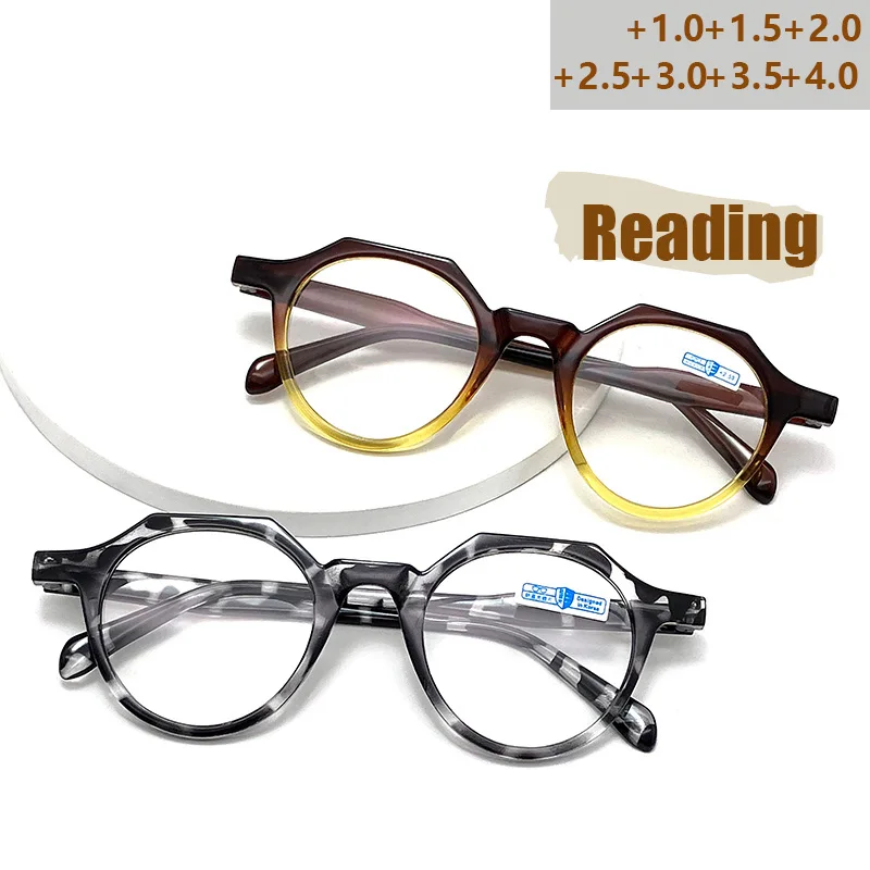 Neue Retro-Lesebrille mit kleinem rundem Rahmen, modische Brille, personalisierte exquisite Lesebrille 540 Image