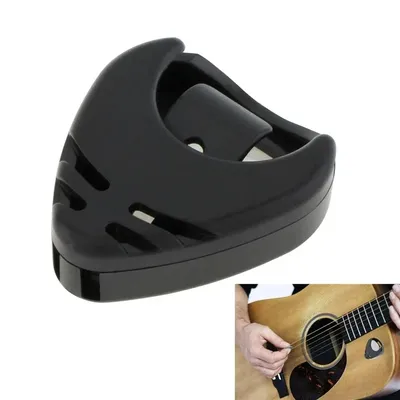 Porte-crochets de guitare, boîtier de plectre en plastique, médiateur, stockage auto-adhésif en forme de Triangle, 1/5/10 pièces