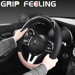 Leather Steering Wheel Cover for All Seasons - Anti-Slip Universal Car Steering Wheel Cover Leather Car Steering Wheel Protector