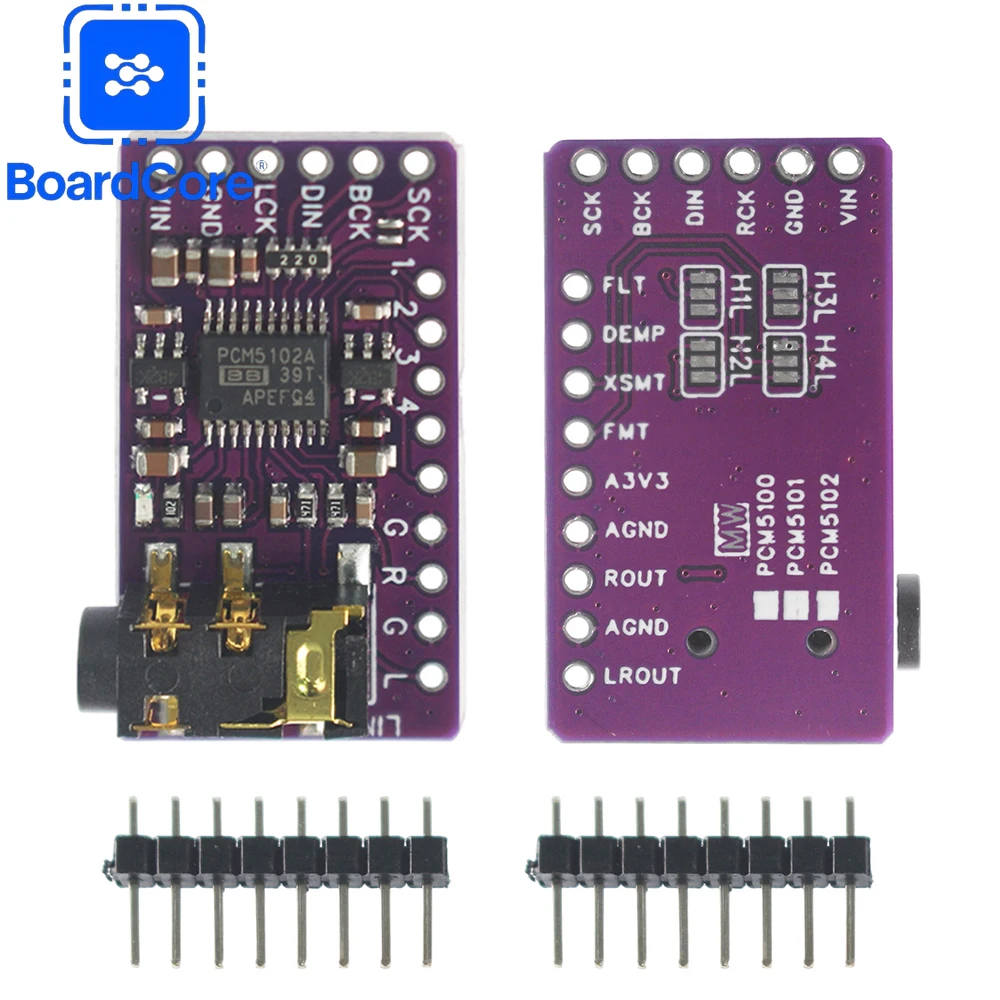 1/2 stücke PCM5102 I2s Dac Modul GY-PCM5102 I2S Player Modul für Raspberry Pi PHAT Format Board Digitale PCM5102A Audio Board Image