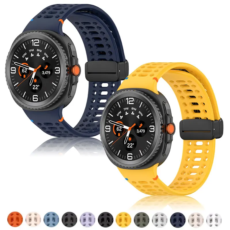 Magnetisches Schnallenarmband für Samsung Galaxy Watch 8 Classic 46 mm, Silikonband für Galaxy Watch 8 44 mm 40 mm, Zubehör-Armband Image