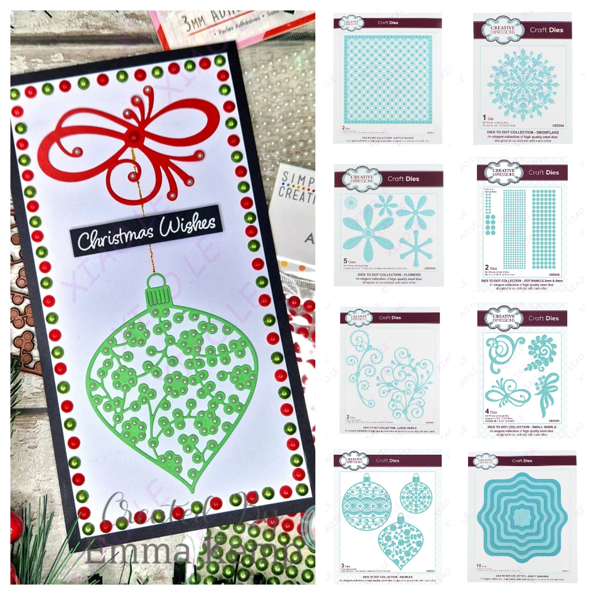 Flowers Craft Merry Christmas Gift Metal Cutting Dies Stencils Die Cut For DIY Scrapbooking Album Paper Card Embossing