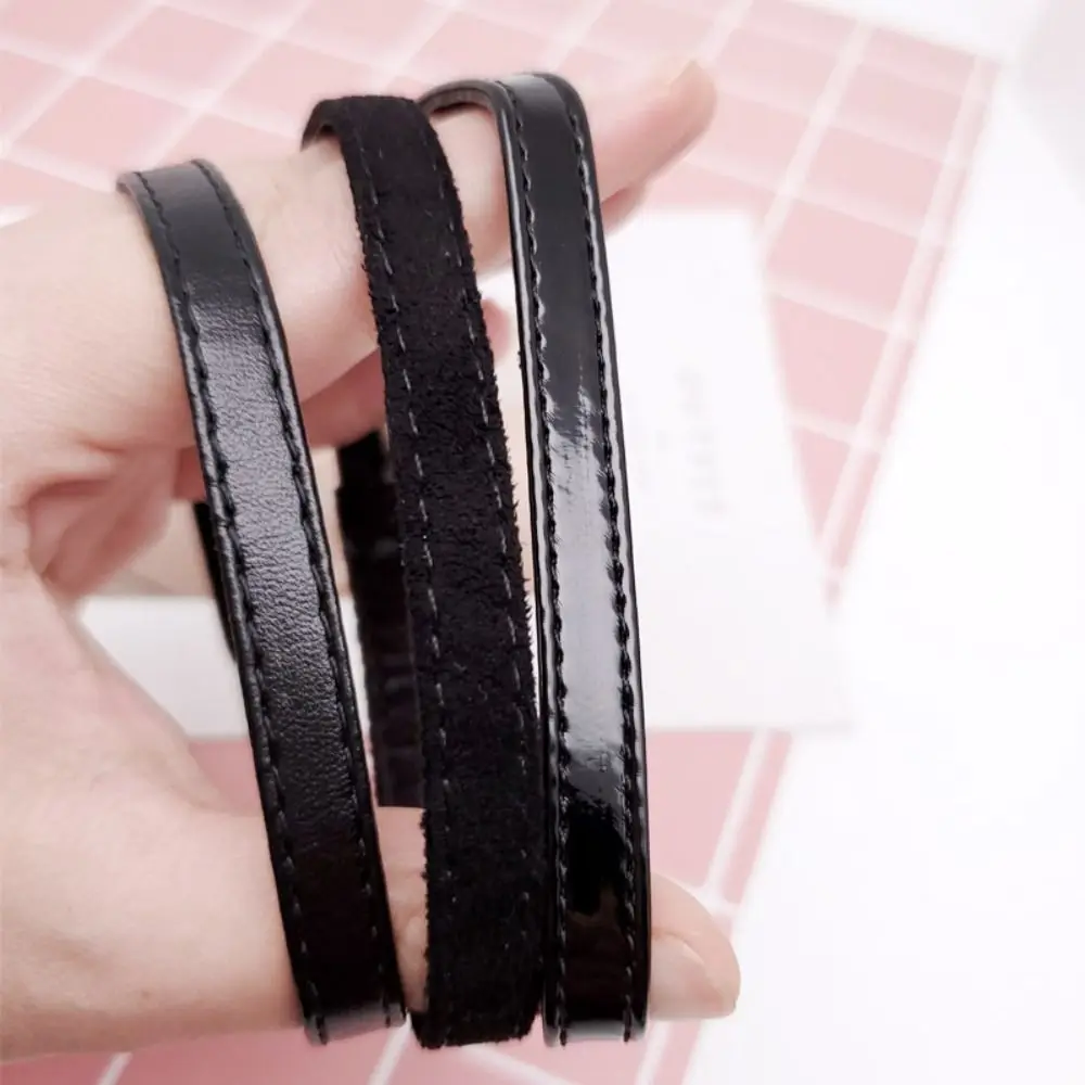 Modischer, praktischer, lockerer, verstellbarer, abnehmbarer, fester Leder-Schuhriemen für Damen, Schnürsenkel für High Heels Image