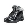 Schnürstiefelette SKECHERS "Skechers Stiefelette Lederimitat/Textil", Damen, Gr. 37, schwarz (schwarz lack), Lederimitat, Textil, casual, Schuhe