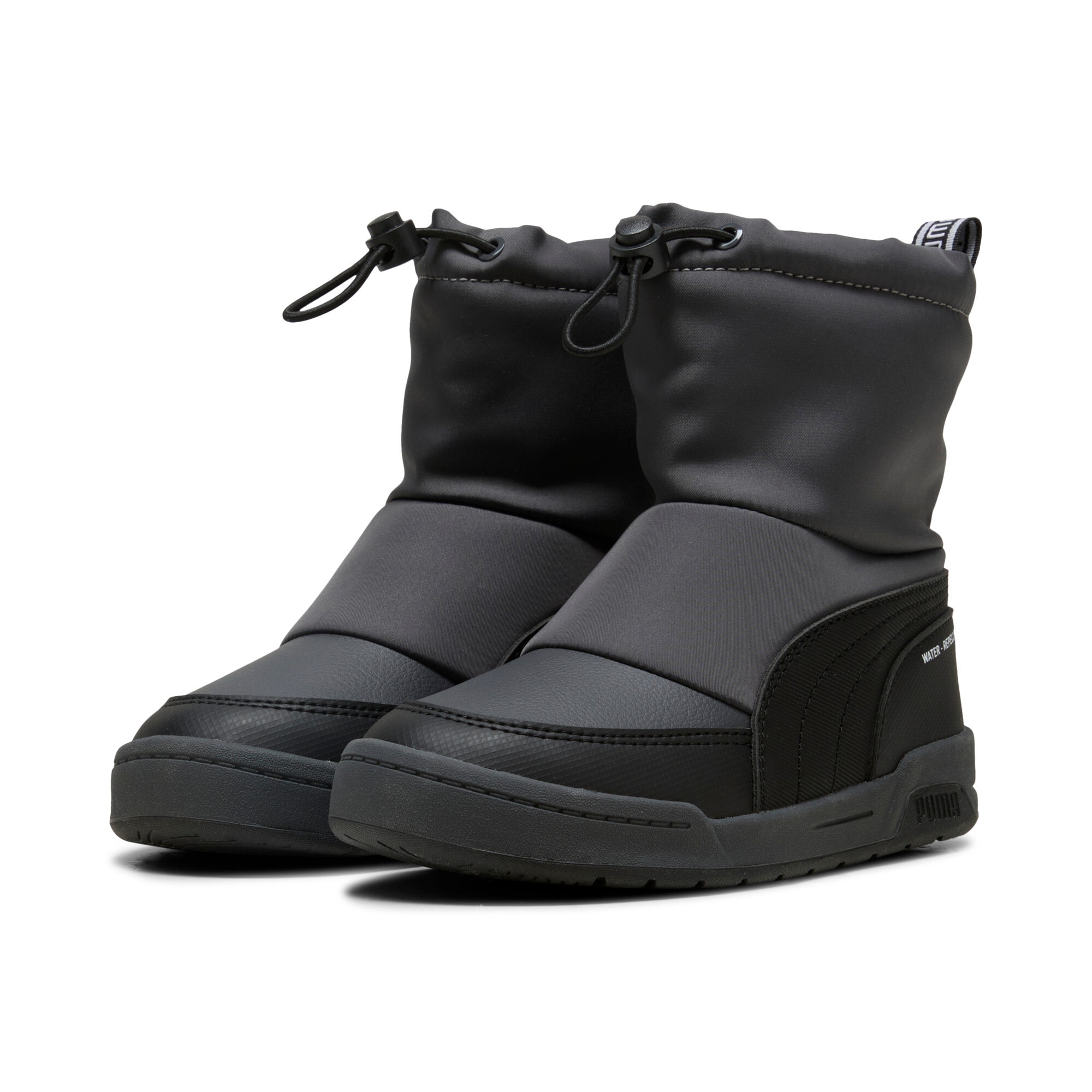 Sneaker PUMA "MULTIFLEX 2 BOOT AC PS", Gr. 33, weiß (dusky gray, puma schwarz, puma weiß), Textil, Schuhe Image