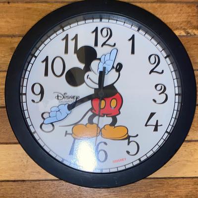 Disney Wall Decor | Disney Mickey Mouse Wall Clock - Black, White, Red, And Yellow | Color: Black/White | Size: 11 X 11