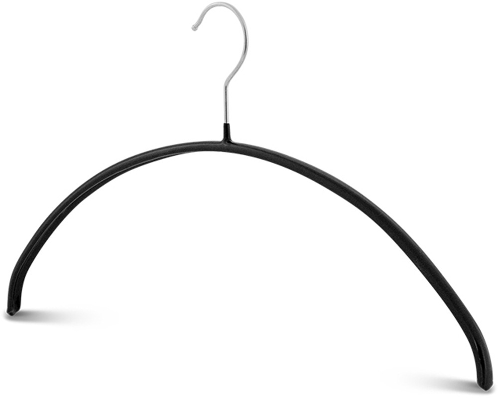 Kleiderbügel MAWA "Economic P", schwarz, B:40cm H:22cm T:1cm, Kunststoff, Stahl, Kleiderbügel, mit Antirutscheffekt