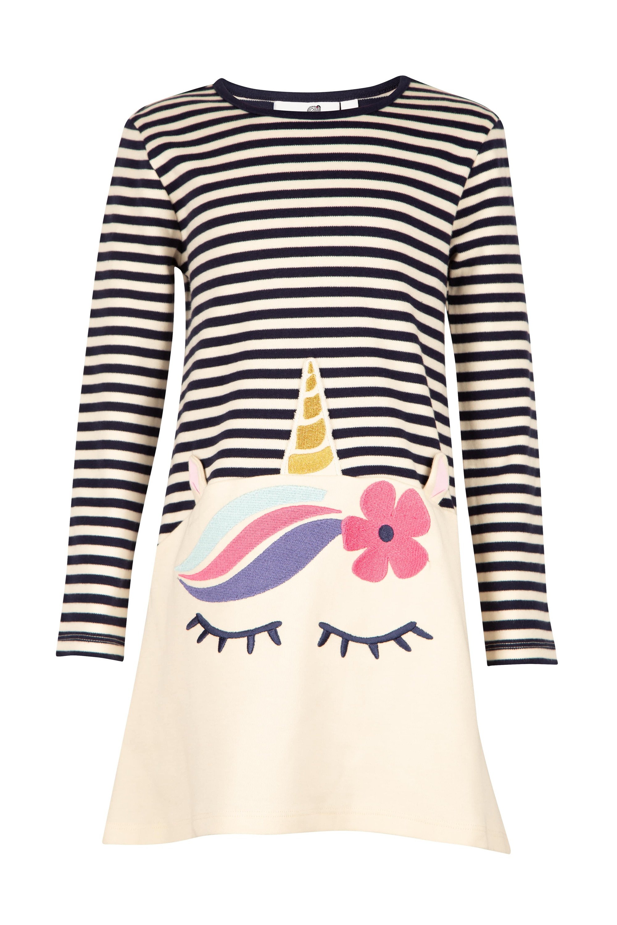 Sommerkleid HAPPY GIRLS "dress", Mädchen, Gr. 104, EURO-Größen, navy, Stoff, 100% Baumwolle, normal, Kleider Image