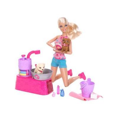 Barbie Suds And Hugs Doll & Pups Play Set