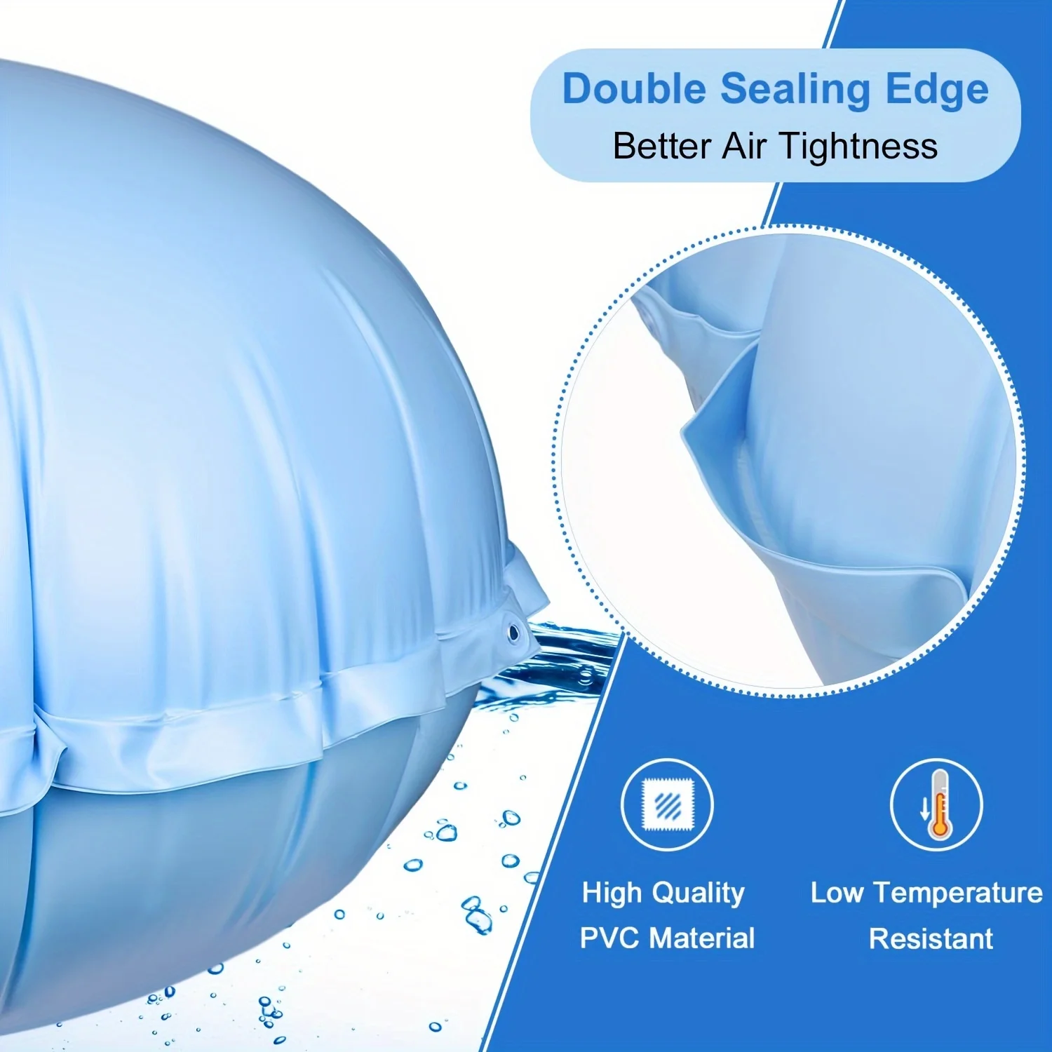 Oreillers de piscine pour piscines hors sol, oreiller de piscine en Pvc résistant au froid pour fermer l'hiver, Kit de fermeture de piscine d'hiver
