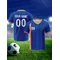 Maillot de football personnalisé pour match, maillot de football personnalisé avec nom et numéro, kit de maillot de football bleu, cadeaux pour amoureux du football pour fan