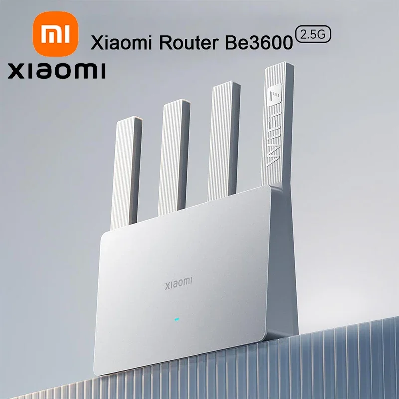 XIAOMI Router BE3600 2.5G, 2.5G High-End-Netzwerkanschluss WiFi 7, 3570 Mbit/s Dual WAN LAN VPN IPTV, chinesische Version mit Adapter Image