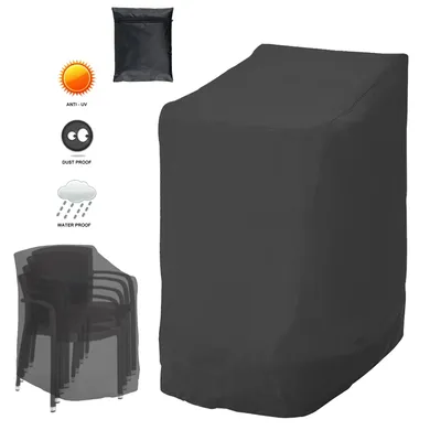 Stackable Patio Chair Cover Universal Waterproof Outdoor Garden Furniture Covers Heavy Duty Lawn Chair Covers