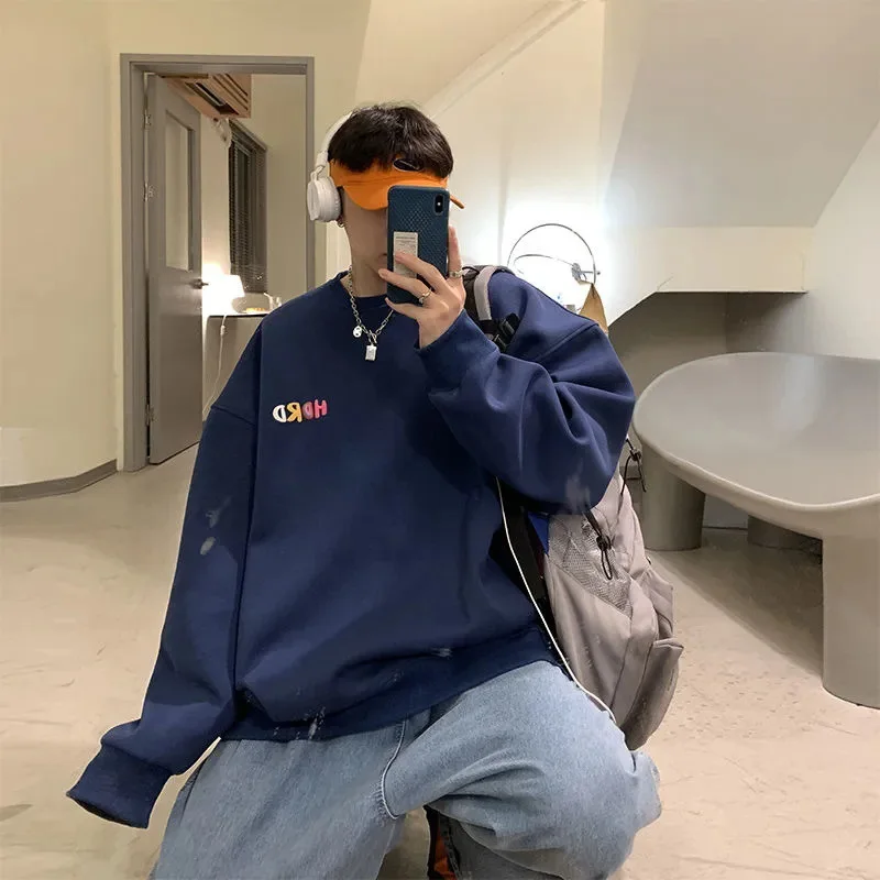 Street Hip-Hop-Hoodie mit Regenbogenschaum-Aufdruck, lockerer und modischer Kapuzenpullover im Hip-Hop-Stil