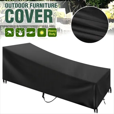 Outdoor Garden Sunbed Cover Sun Lounger Cover Patio Outdoor Lounge Chair Recliner Protective Cover Furniture Waterproof Cover