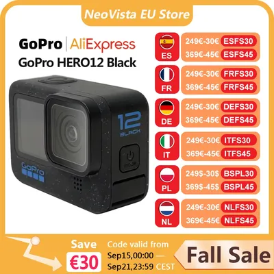 【EU-Lager】GoPro HERO12 Black Action Camera HyperSmooth6.0 5.3K60fps Video 27MP Go Pro12 Helm Sportkamera