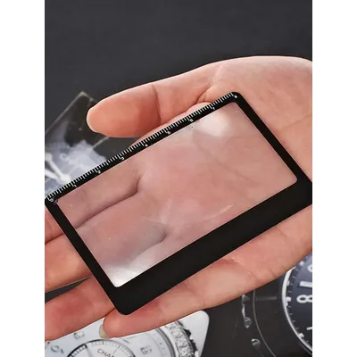 3X Mini Magnifying Glass Ruler Pocket Magnifying Glass for Reading Fire Starting Survival Tools Magnifying