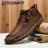 Klassische handgefertigte Leder-Herrenschuhe, schwarze lässige Slip-On-Schuhe, atmungsaktive braune Stiefeletten, flache Schuhe, Herren-Mokassins, 39–46
