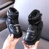 Winter Mädchen Schnee Stiefel Neue Mode Plüsch Gefüttert Kinder Pu Leder Stiefel Luxus Design Rutschfeste Sohle Jungen Casual Schuhe Größe 25-36