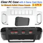 Custodia trasparente per PC per Nintendo per Switch 2 Custodia protettiva antigraffio con guscio trasparente con 6 slot per carte da gioco Accessori per giochi