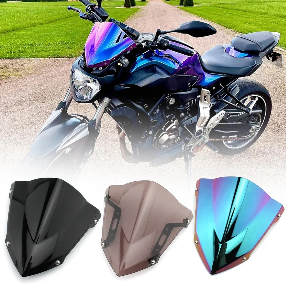 FZ07 MT07 Moto Sport Parabrezza Parabrezza Deflettore del Vento Per YAMAHA MT07 MT-07 MT 07 FZ-07 2018 2019 2020 2021