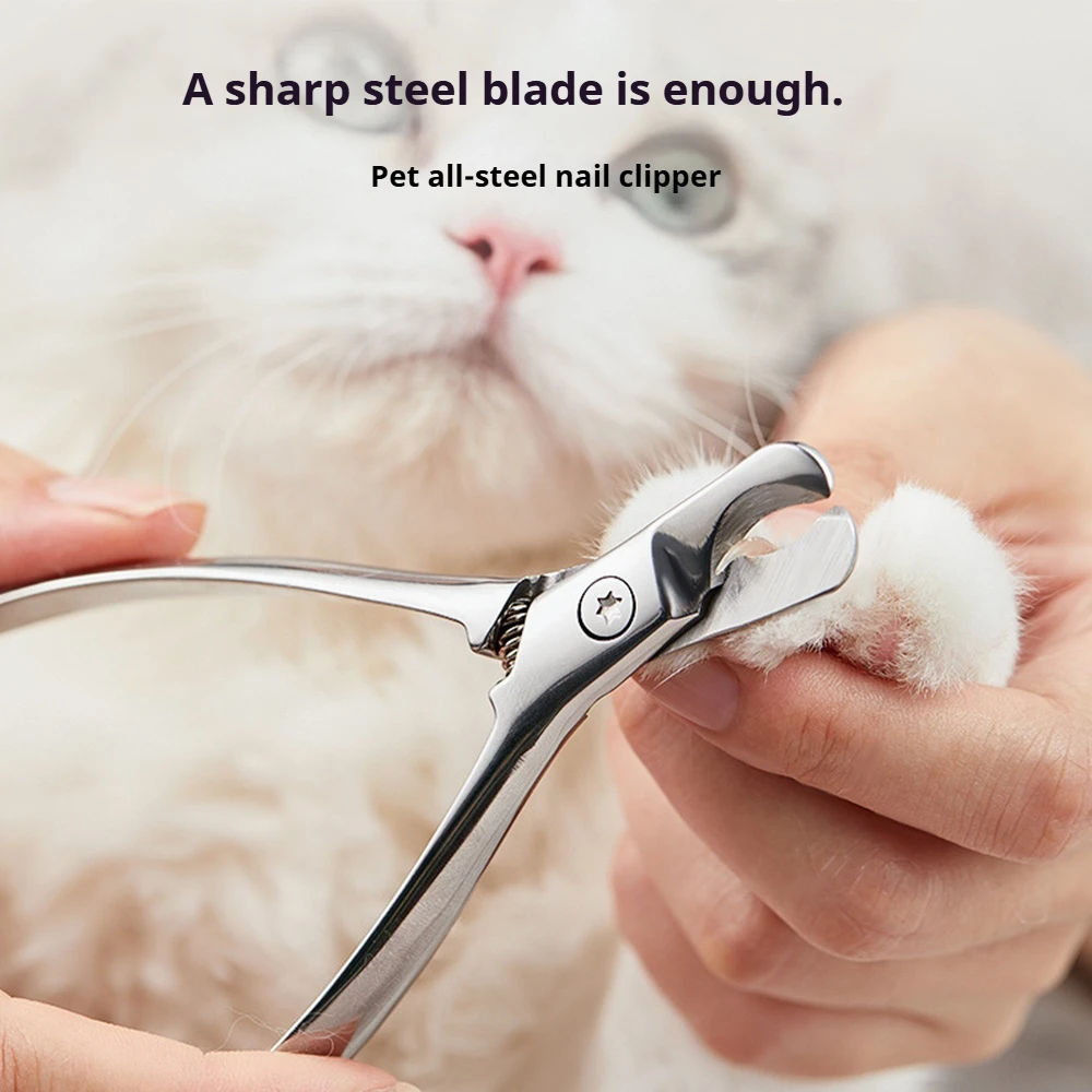Professioneller Nagelknipser für Haustiere, scharfe Sicherheits-Tierpflege, Zehentrimmer, Edelstahl-Fingerschneider für Hunde und Katzen Image