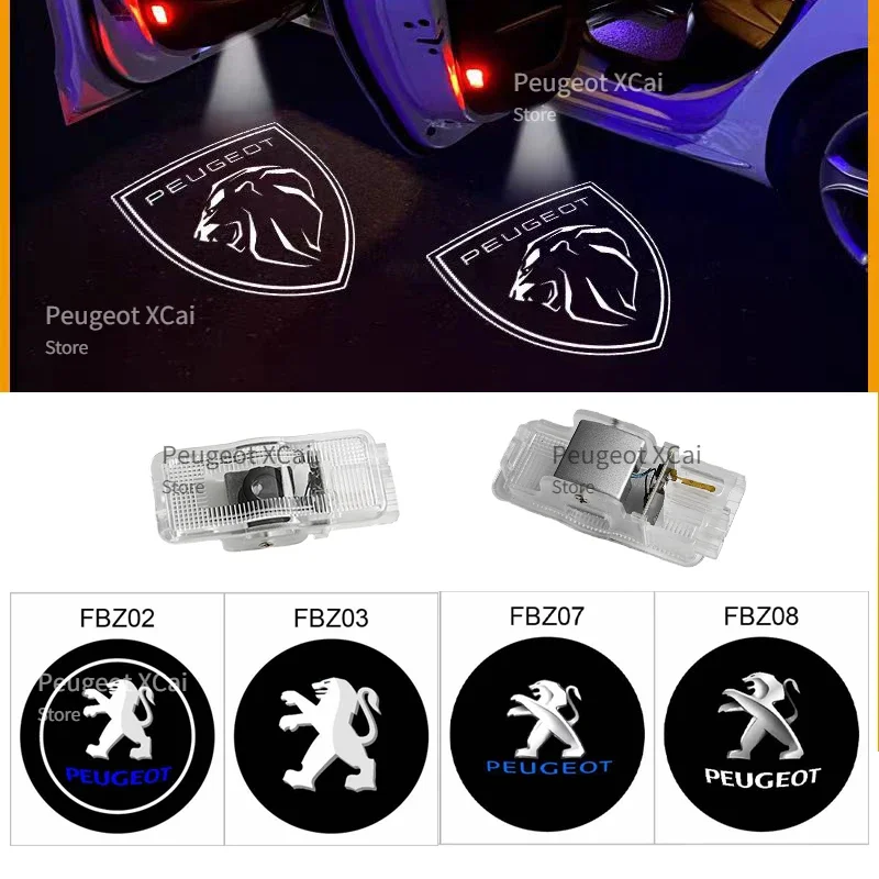 Proiettore laser a luce HD per portiera auto a LED Lampade fantasma di benvenuto per Peugeot 408 508 CRZ 3008 4008 5008 GT Accessori auto