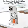 Per supporto per telefono ad anello magnetico MagSafe con cavalletto rotante con cavo in silicone per iPhone Xiaomi Series Supporto con fibbia in lega da tavolo