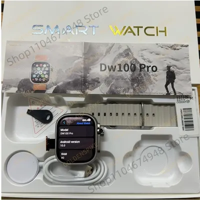 DW100 Pro Smartwatch Fingerabdruck-Entsperrungssteuerung Smartwatch 512 GB Speicher ROM Kostenlose Download-App WIFI GPS WIFI 2,29 Zoll Amoled