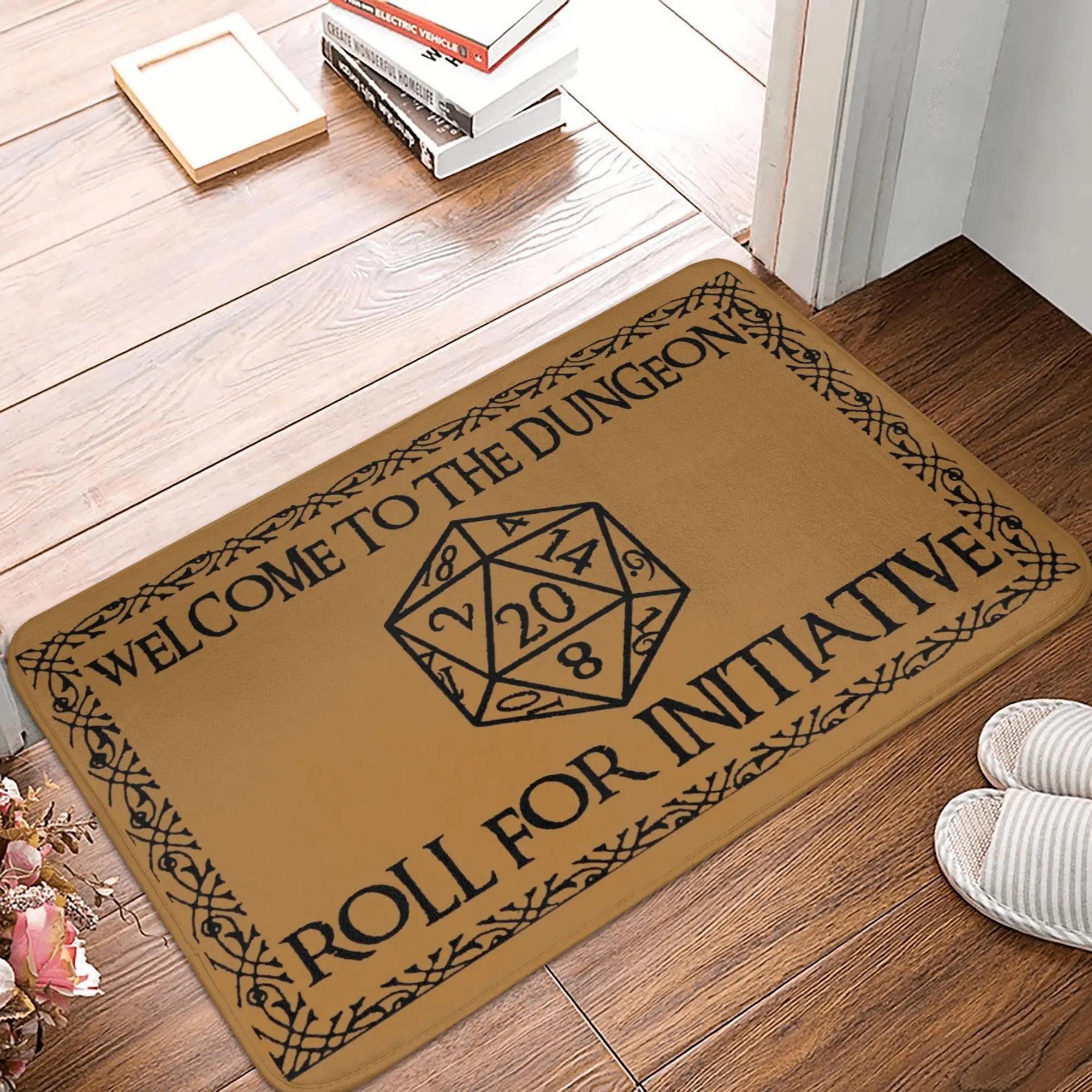 Welcome To The Dungeons Roll For Initiative Doormat Non-Slip Kitchen Bath Mat Toilet Door Floor Entrance Carpet Rug