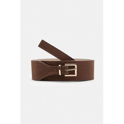 Wide Leather Effect Belt