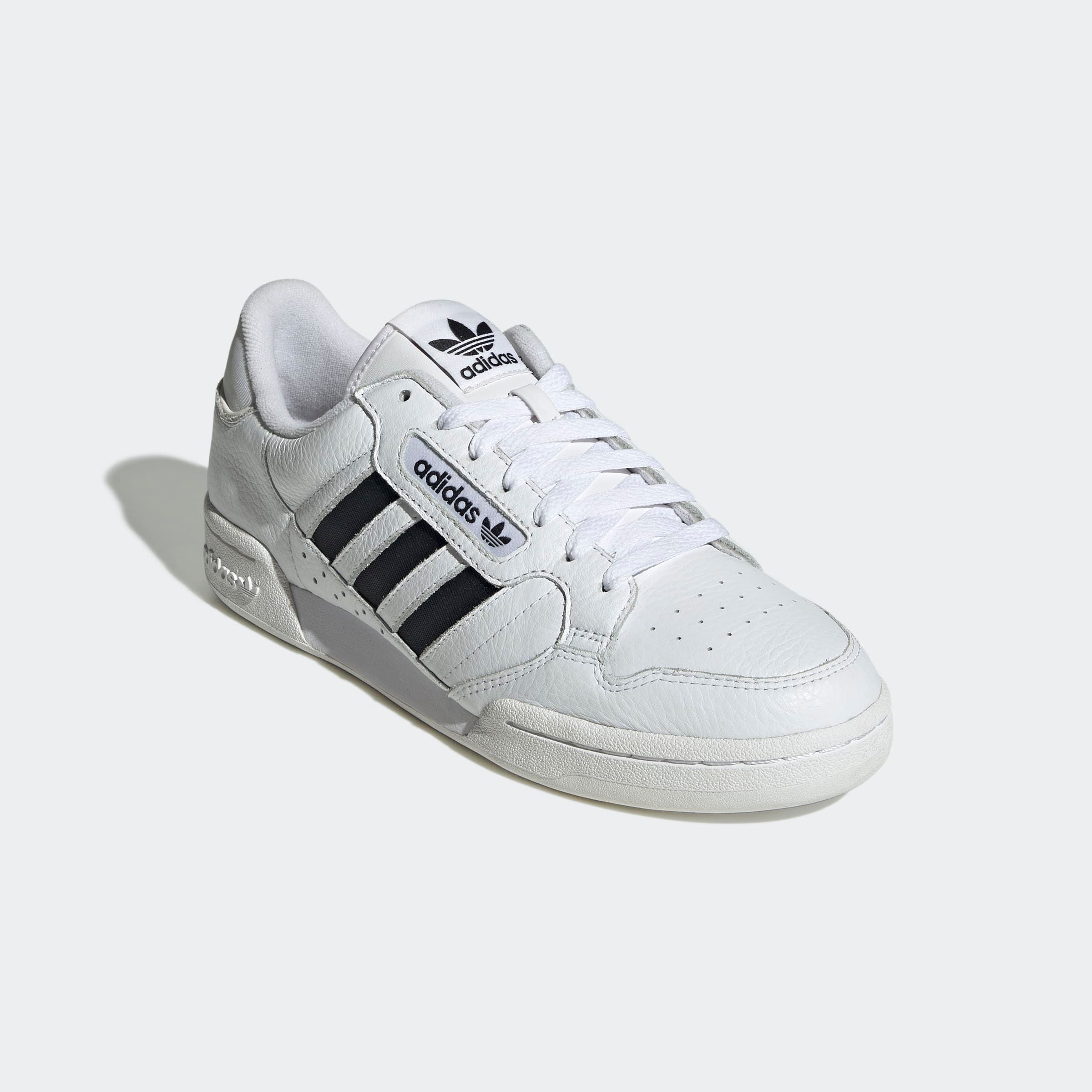 Sneaker ADIDAS ORIGINALS "CONTINENTAL 80 STRIPES", Gr. 37, weiß (cloud weiß, core schwarz, cloud weiß), Leder, Schuhe