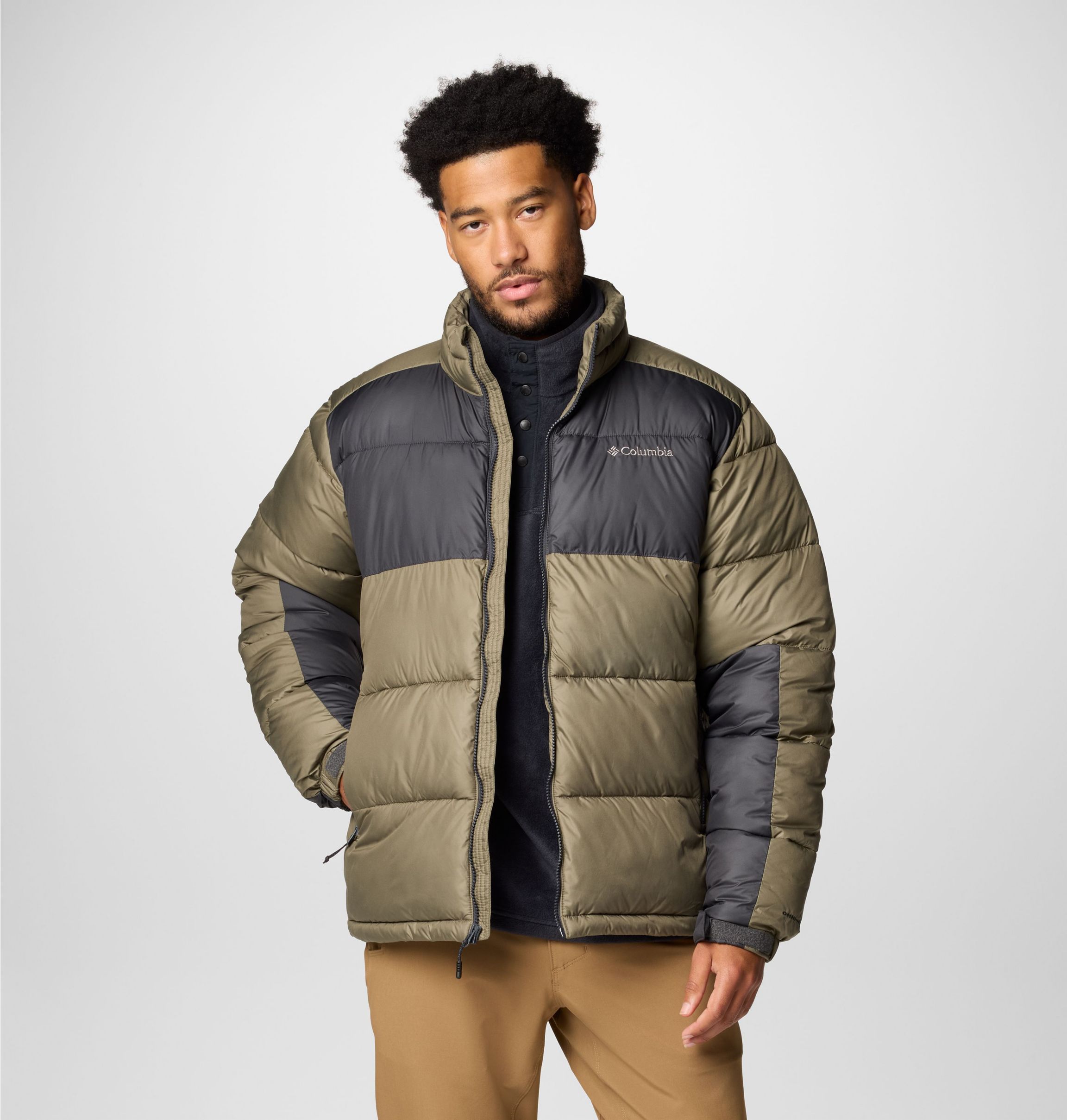 Winterjacke COLUMBIA "PIKE LAKE II JACKET", Herren, Gr. L, grün (stone grün, shark), Obermaterial: 100% Polyester. Wattierung: 100% Polyester, normal, Jacken Image