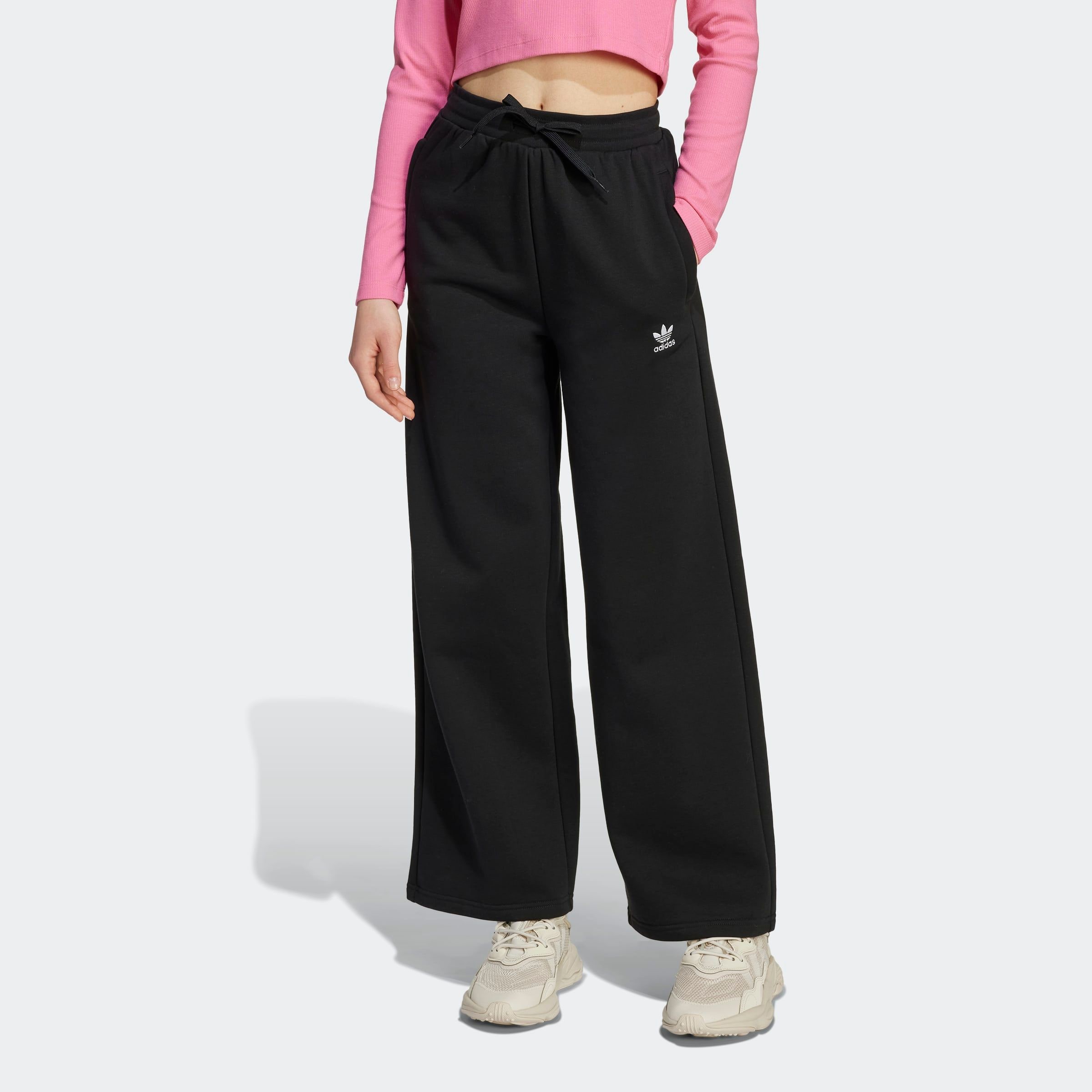 Sporthose ADIDAS ORIGINALS "WIDE LEG PANTS", Kinder, Gr. 146, N-Gr, schwarz, weiß, Obermaterial: 70% Baumwolle, 30% Polyester, Hosen Image