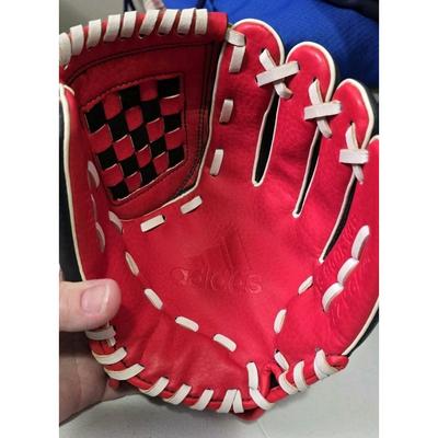 Adidas Accessories | Adidas Baseball Youth 9.5" Glove Eazy Close Red Black | Color: Red | Size: Osb