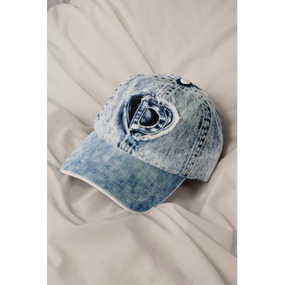 Patch denim studio cap