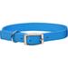 Metal Buckle Double Ply Nylon Personalized Dog Collar in Light Blue, 1" Width, Large/X-Large