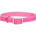 Metal Buckle Double Ply Nylon Personalized Dog Collar in Neon Pink, 1" Width, Large/X-Large