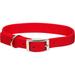 Metal Buckle Double Ply Nylon Personalized Dog Collar in Red, 1" Width, Large/X-Large