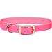 Metal Buckle Nylon Personalized Dog Collar in Neon Pink, 3/4" Width, Medium