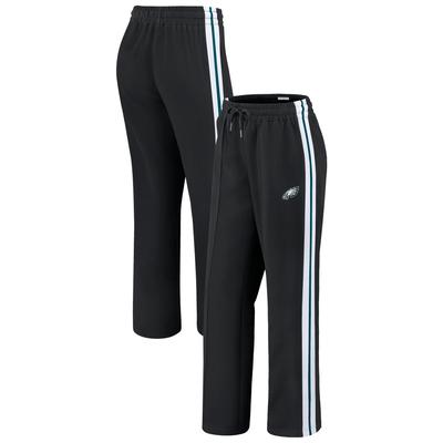 Women's WEAR by Erin Andrews – Schwarze Philadelphia Eagles-Hose mit geradem Bein und Farbblockdesign Image
