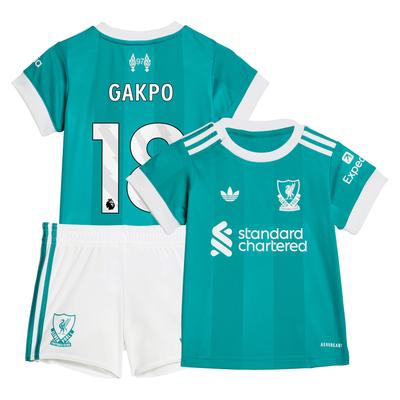 Liverpool adidas Ausweich-babykit 2025-26 mit Aufdruck Gakpo 18 Image