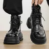 Glänzende Lederschuhe der High-End-Marke für Herren, luxuriöse formelle Business-Schuhe, hohe Schuhe für Herren, Stiefeletten, Herren-Lederstiefel