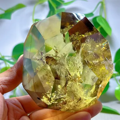 Rainbow Citrine Free Form Crystal Natural Stone Quartz Stone Minerals Home Decoration Reiki Energy Healing Luck Noble Garden