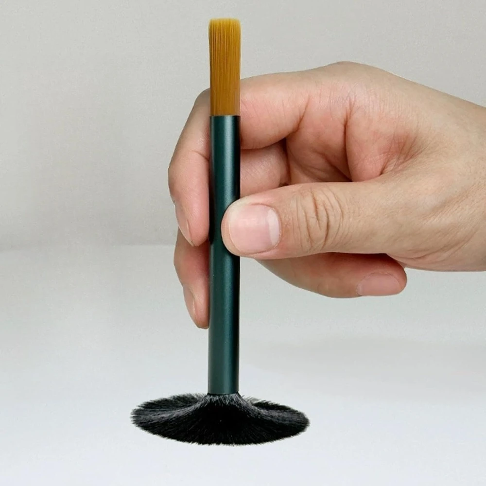 Kaffee Pulver Reinigung Pinsel Doppel Kopf Kaffeemühle Pinsel Espresso Maschine Kaffeekanne Pinsel Nylon Barista PinselReinigung Werkzeug Image